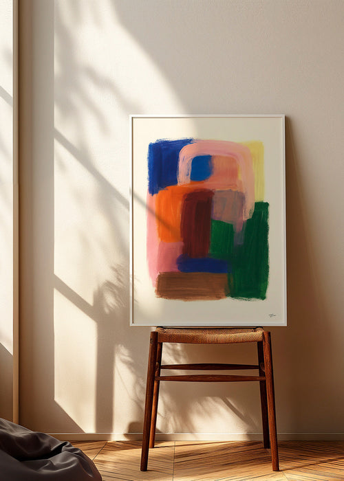 Quadro abstrato com pinceladas coloridas – Product1