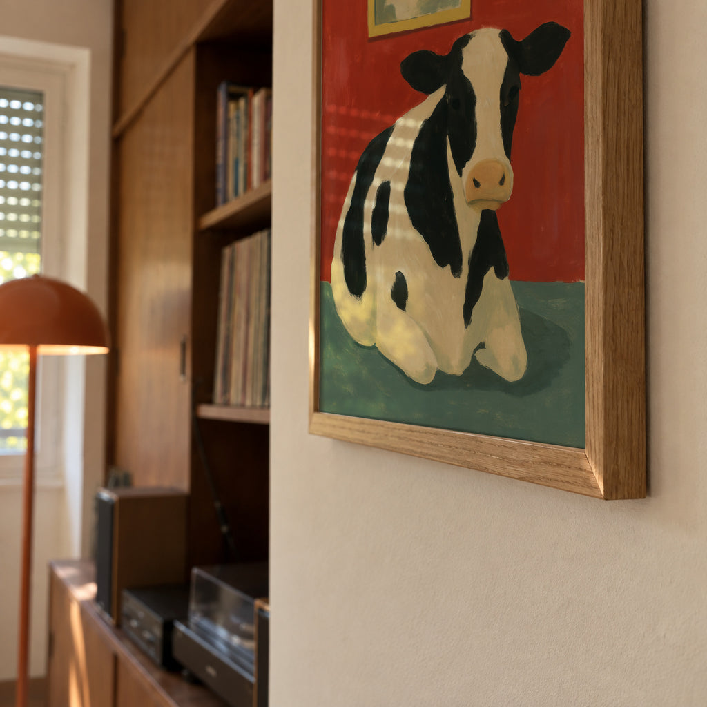 Resting Bovine - Framed poster detail