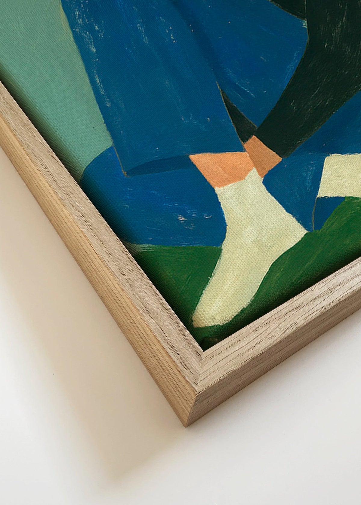 Ilustração de figura sentada minimalista – Canvas detail