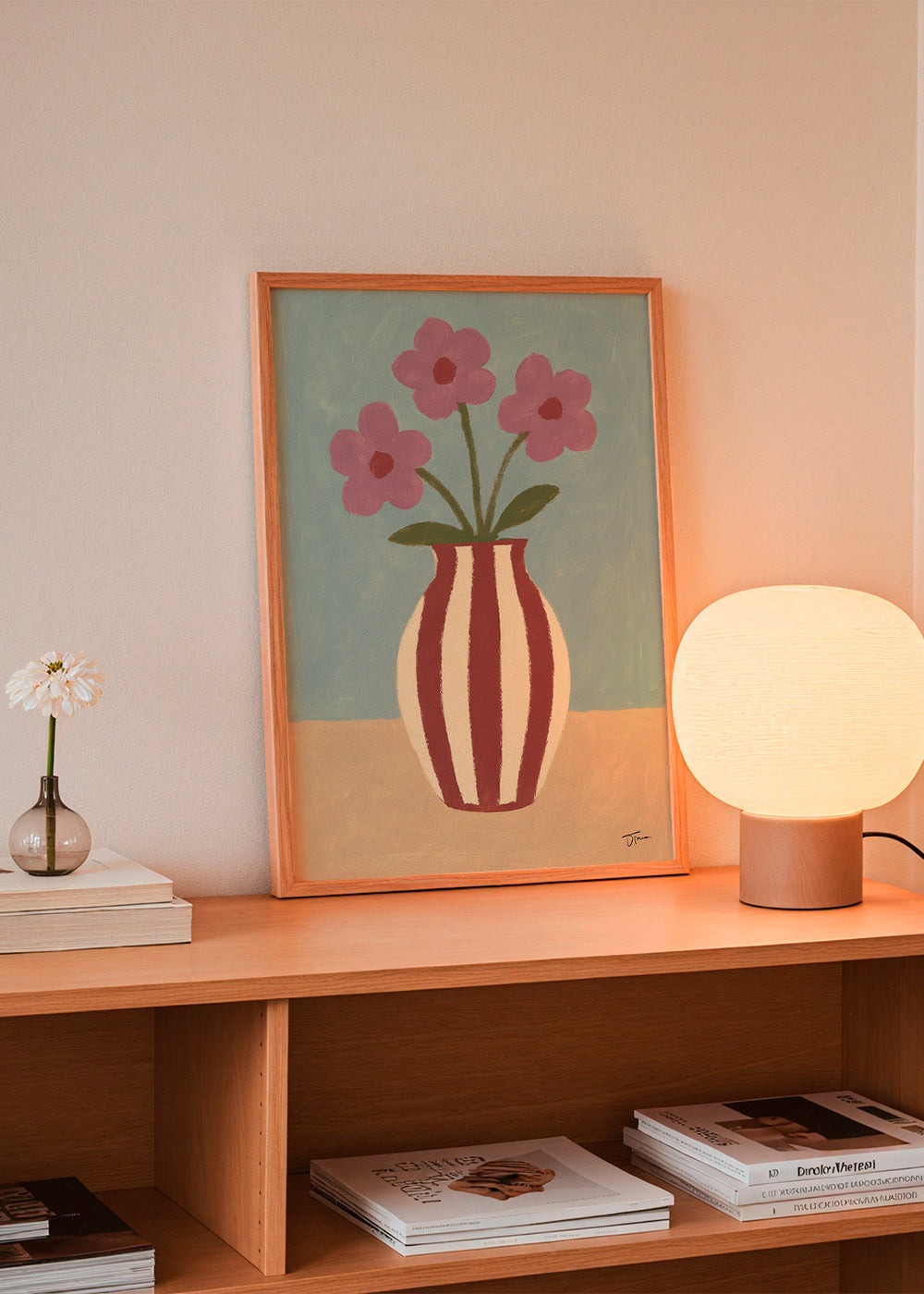 Estampa botânica com vaso e flores – Product2