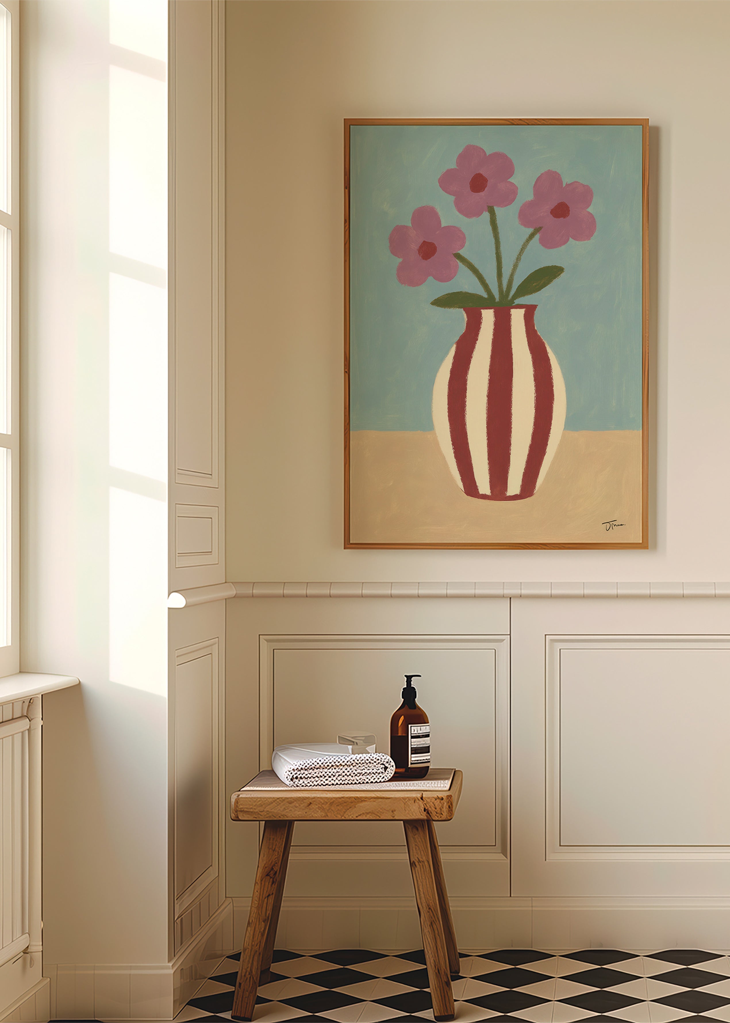 Estampa botânica com vaso e flores – Product3
