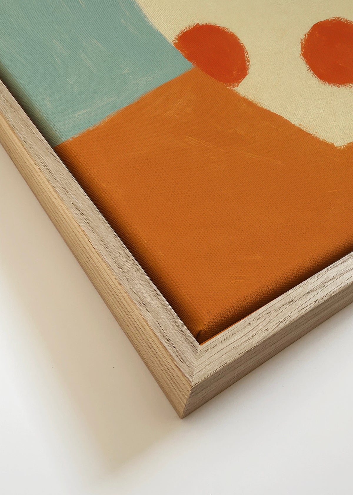 Red Polka Dots - Framed canvas detail