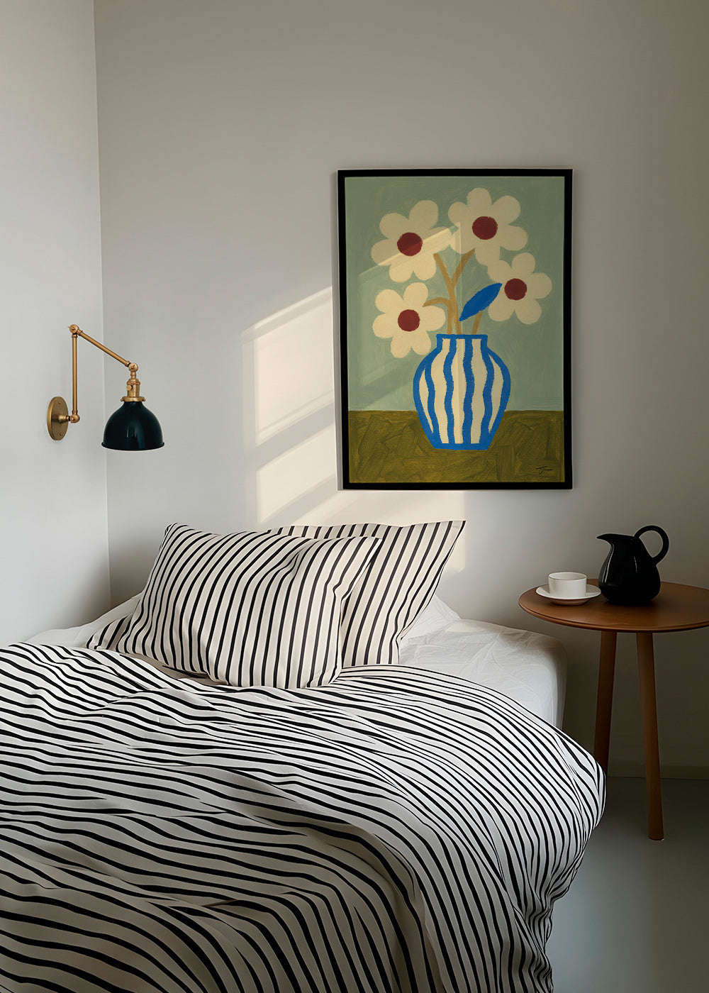 Estampa botânica vaso azul com flores estilizadas – Product3