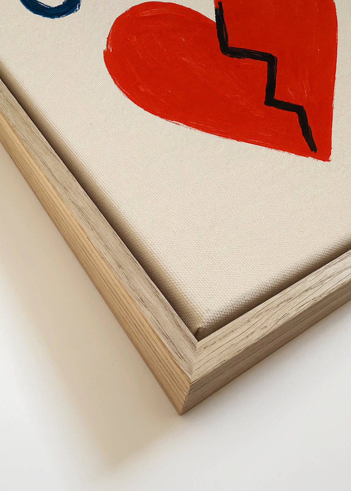 Ilustração coração partido com texto Pas Grave – Canvas detail