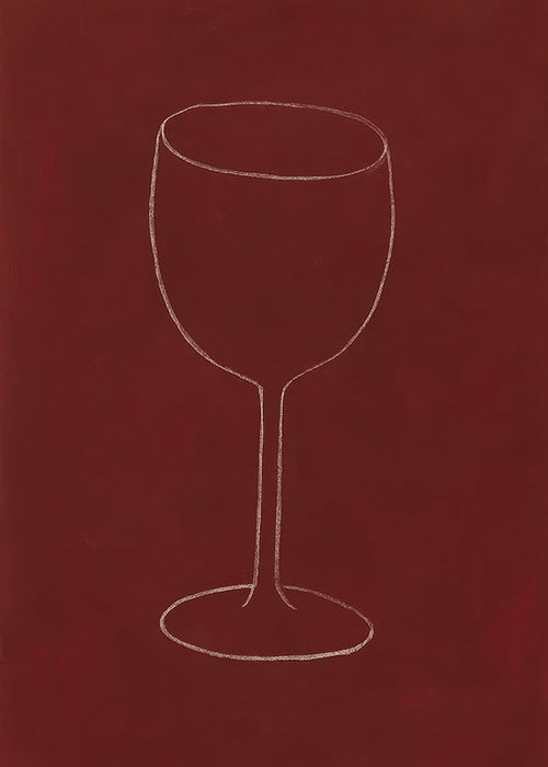 Arte para cozinha: silhueta de taça