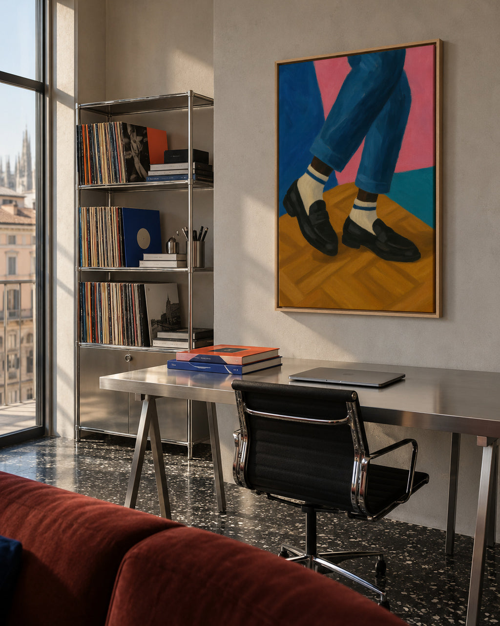 Tassel Loafers - Framed canvas in an interior