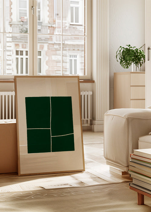 Arte abstrata com blocos verdes – Product1