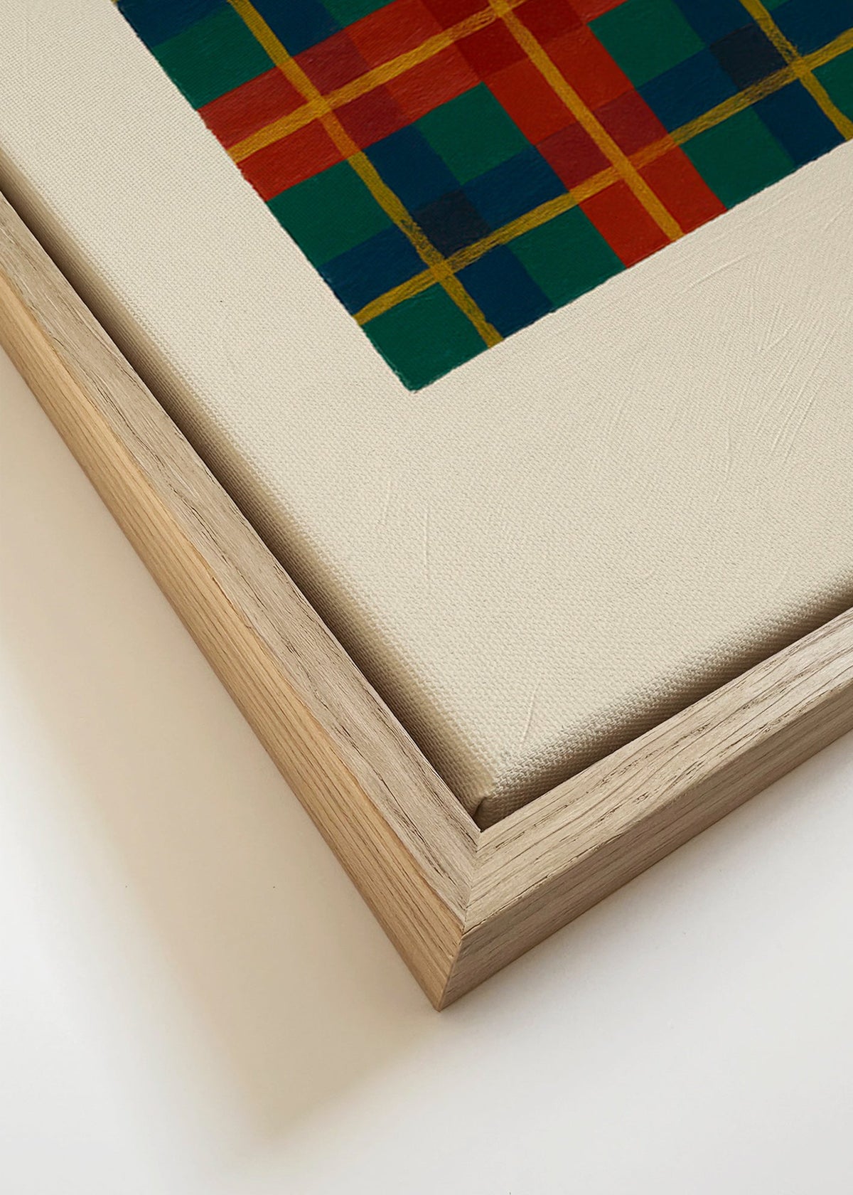 Poster geométrico com motivo tartan – Canvas detail