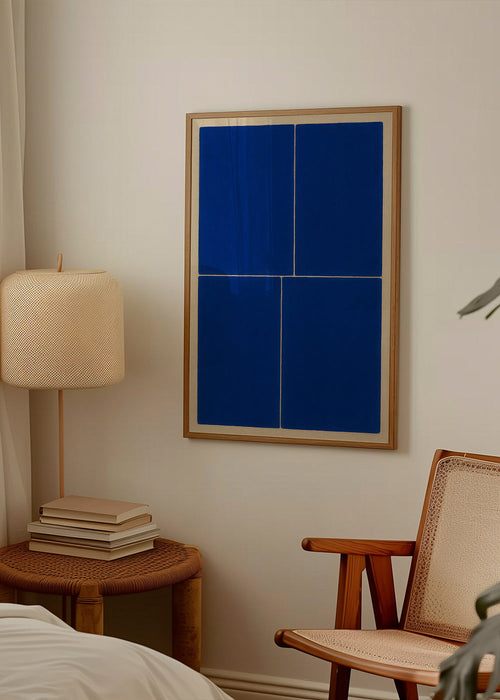 Quadro geométrico com painéis azuis – Product1