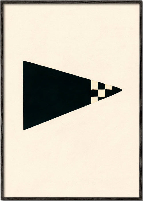 Design minimalista com bandeira geométrica – Black Frame