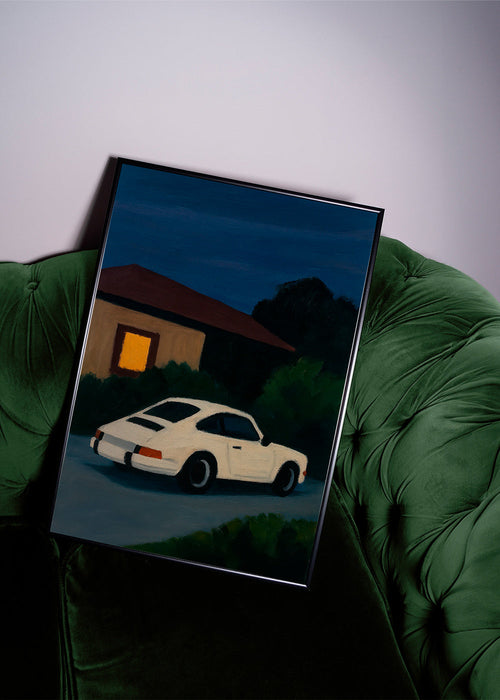Quadro vintage de carro clássico à noite – Product1
