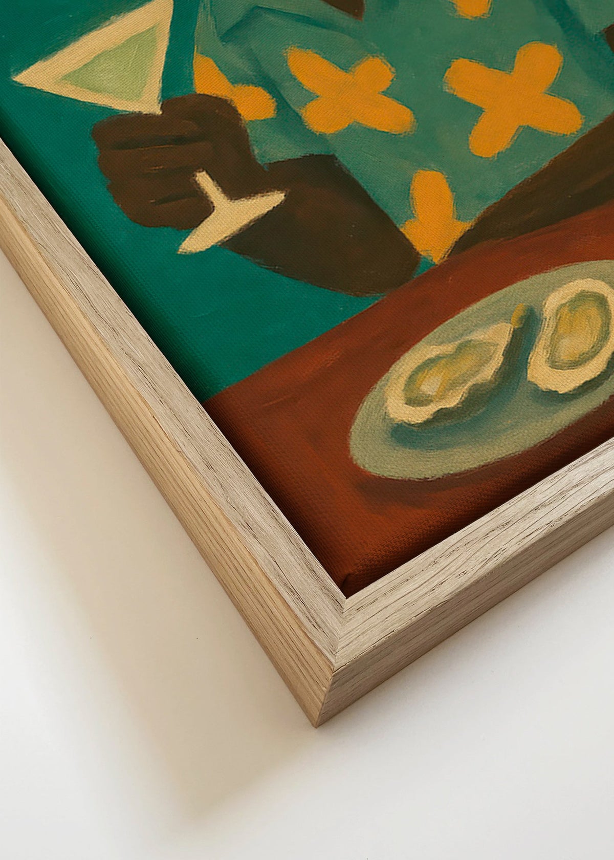 Arte para cozinha com macaco e cocktail – Canvas detail
