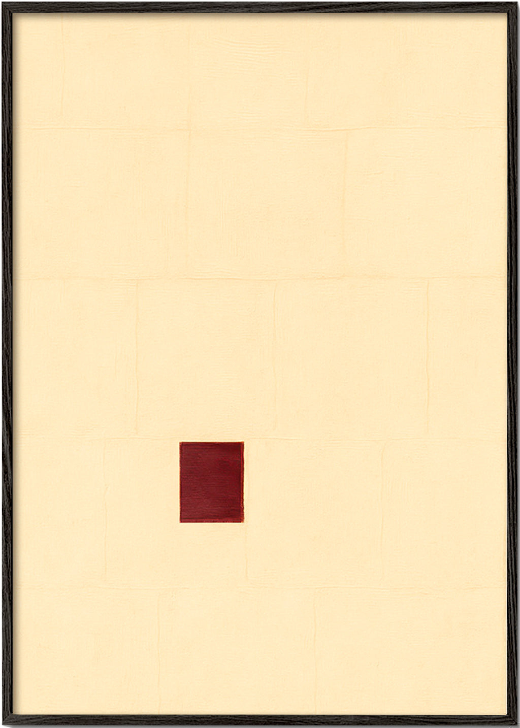 Quadro minimalista com núcleo vermelho – Black Frame