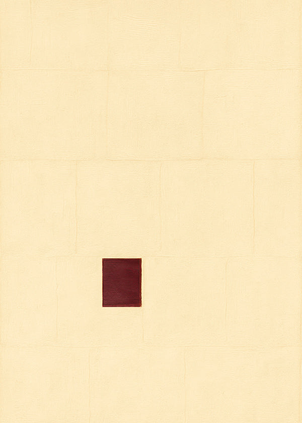 Quadro minimalista com núcleo vermelho