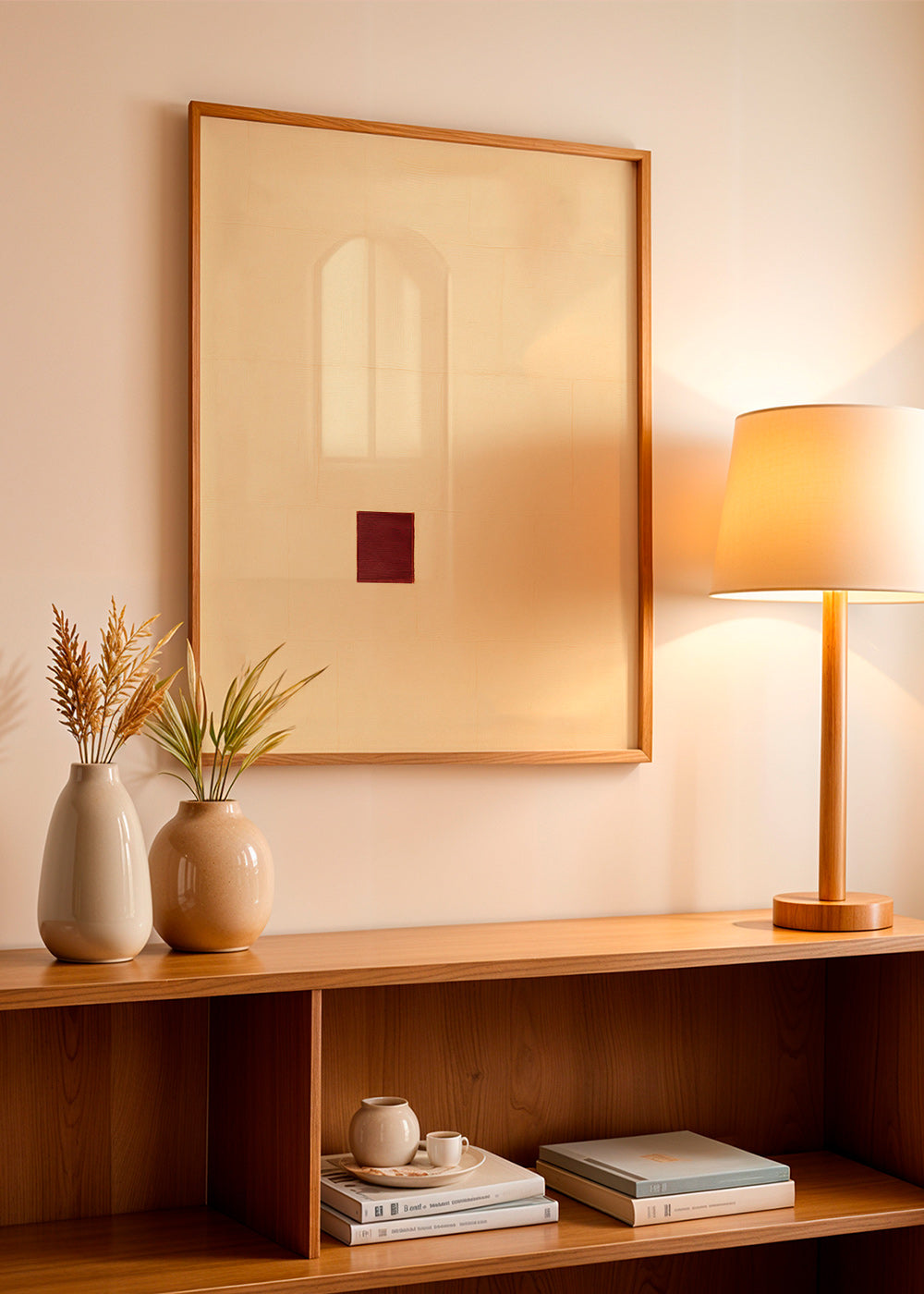 Quadro minimalista com núcleo vermelho – Product1