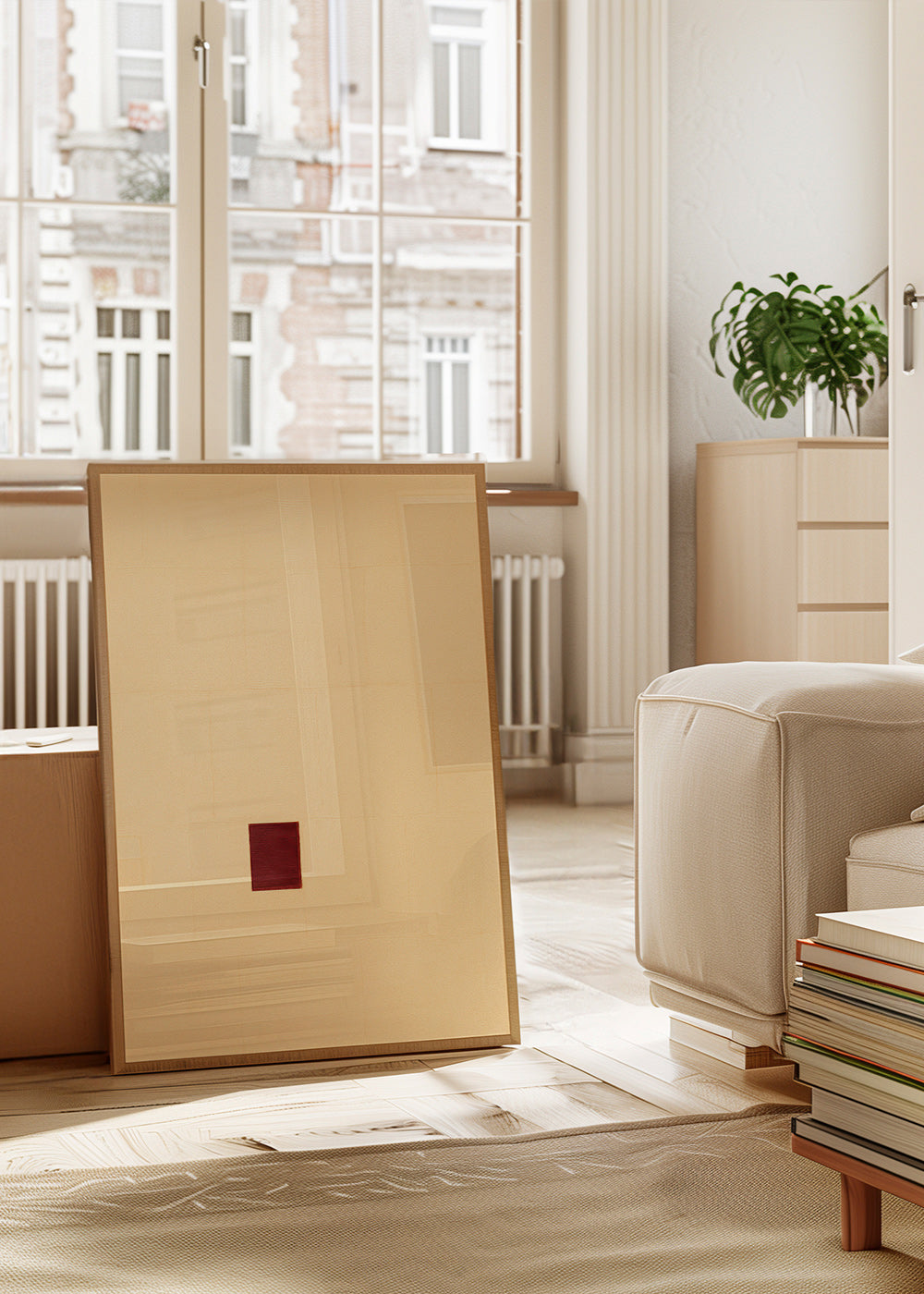 Quadro minimalista com núcleo vermelho – Product3