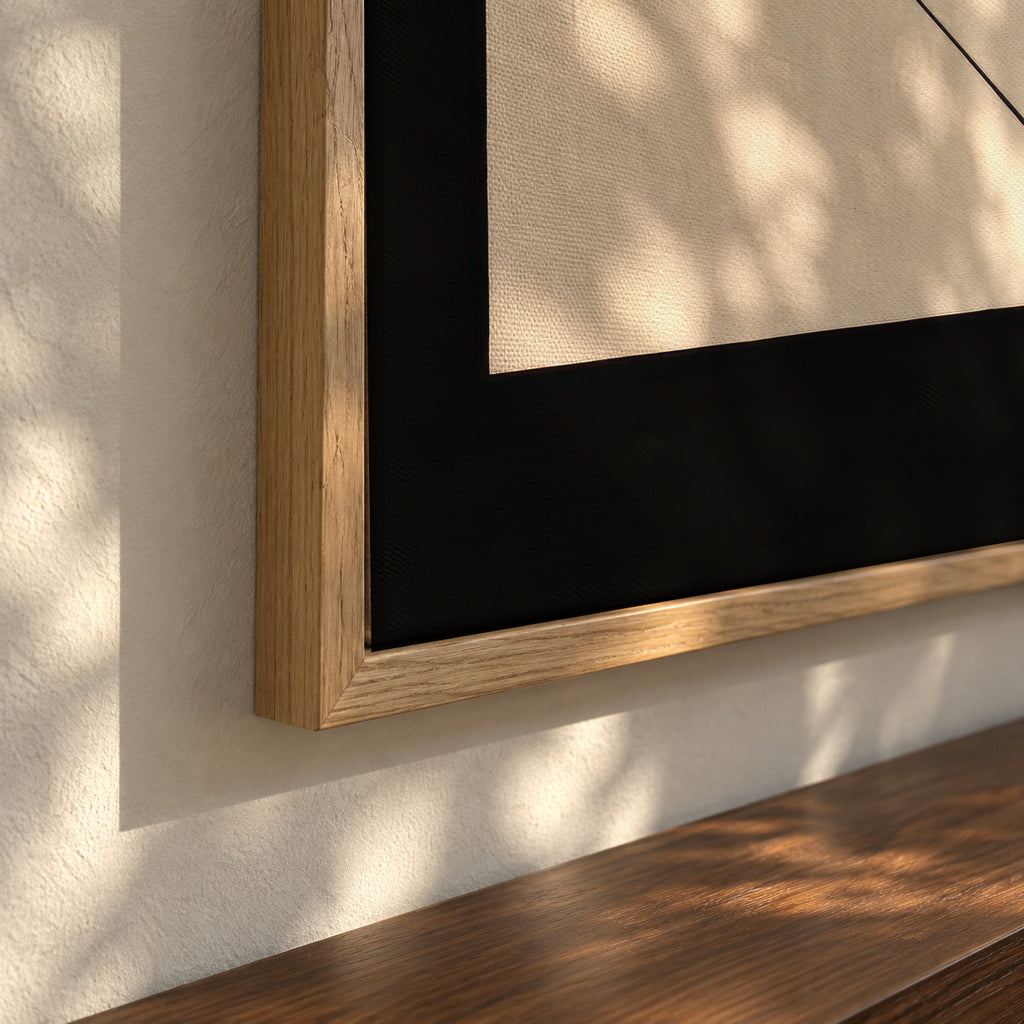 L-Shape Balance I - Framed canvas detail