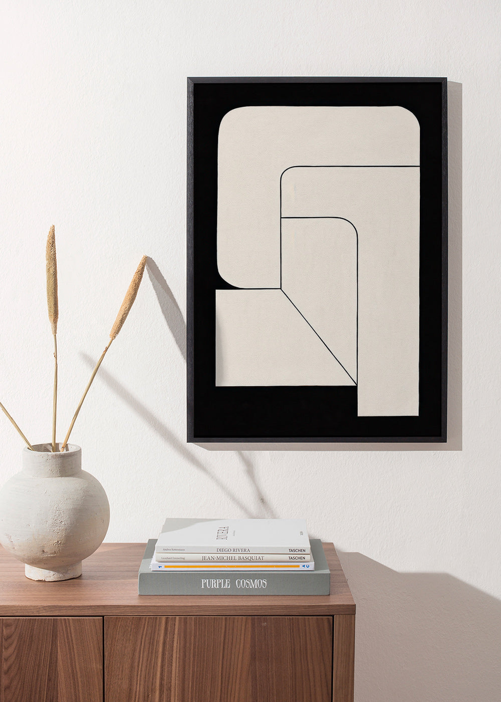 Poster geométrico minimalista creme e preto – Product1