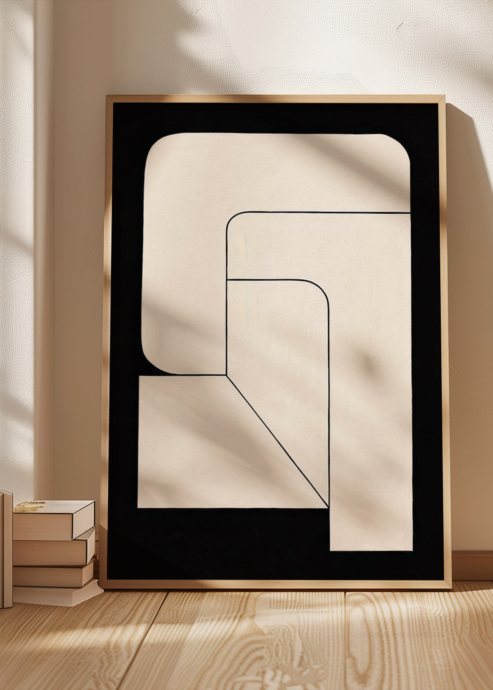 Poster geométrico minimalista creme e preto – Product2
