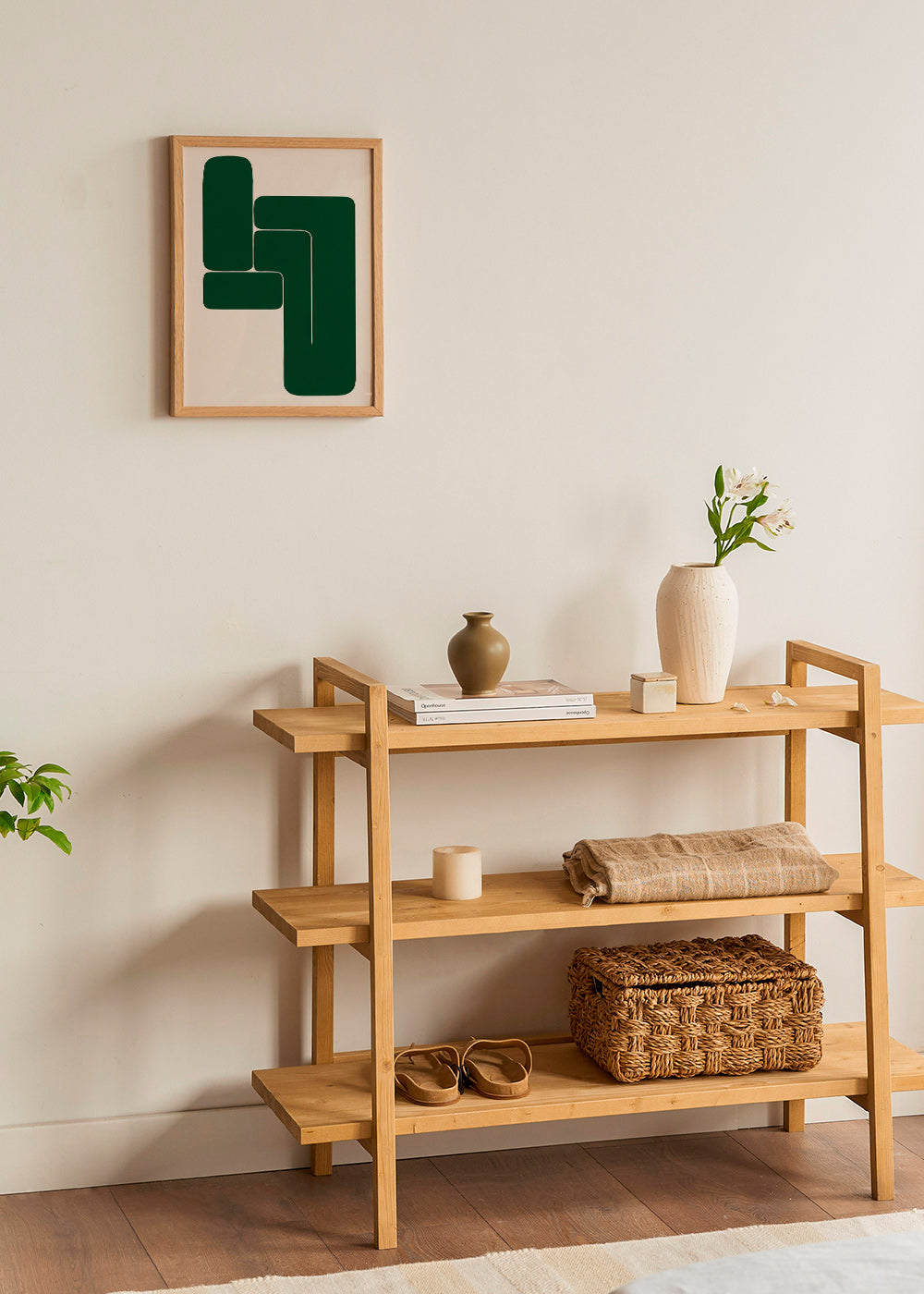 Quadro geométrico verde com formas em L – Product3