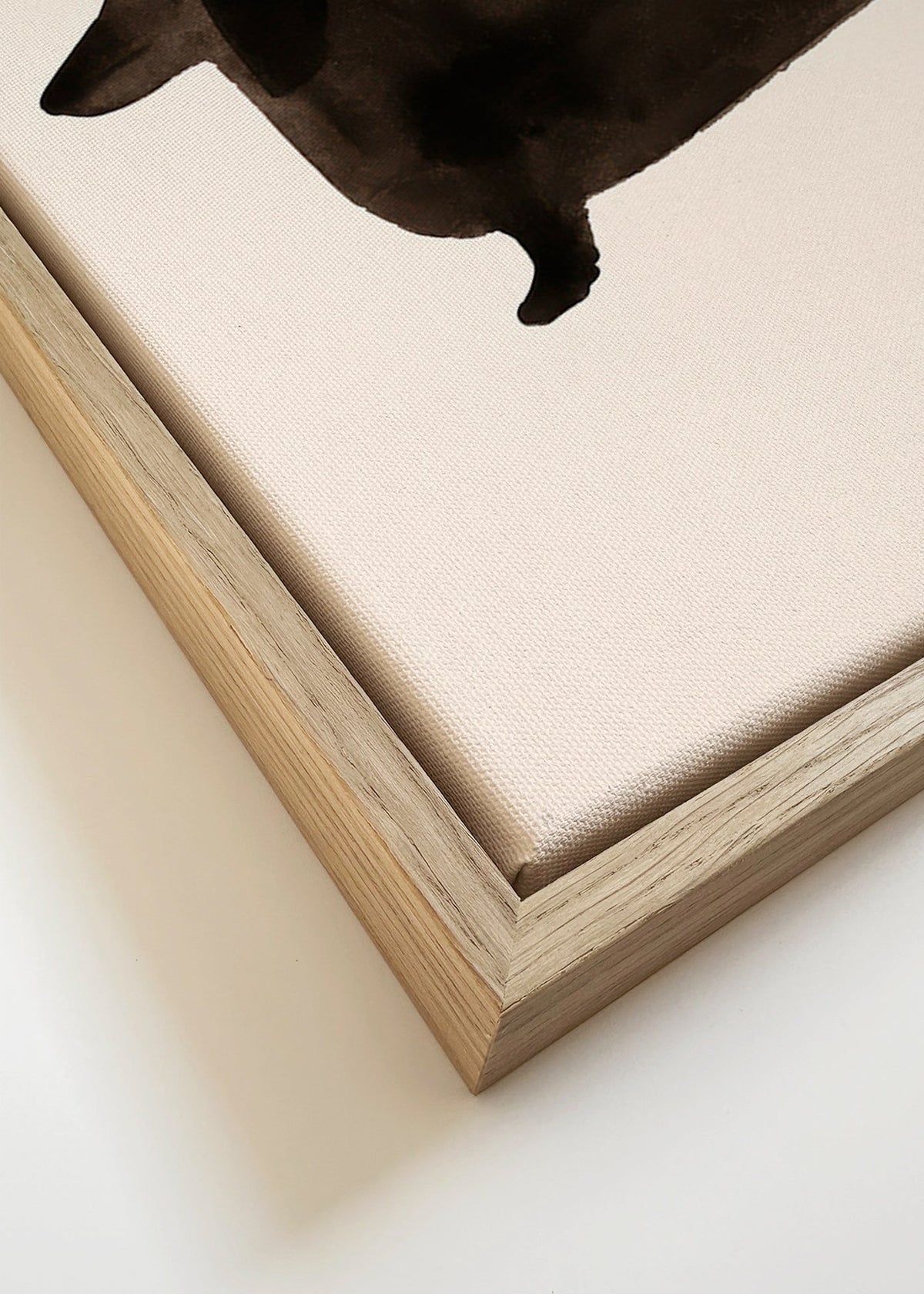 Quadro salsicha silhueta minimalista – Canvas detail
