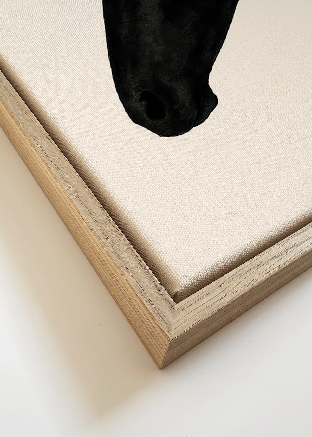 Quadro perfil de cavalo preto – Canvas detail
