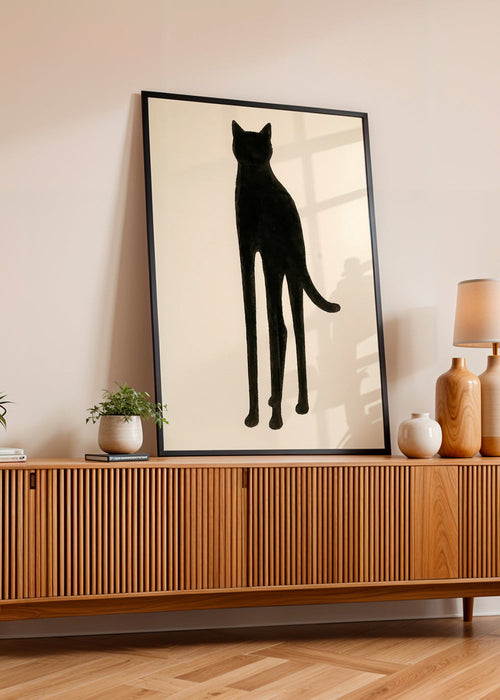 Quadro de silhueta de gato alongada – Product1