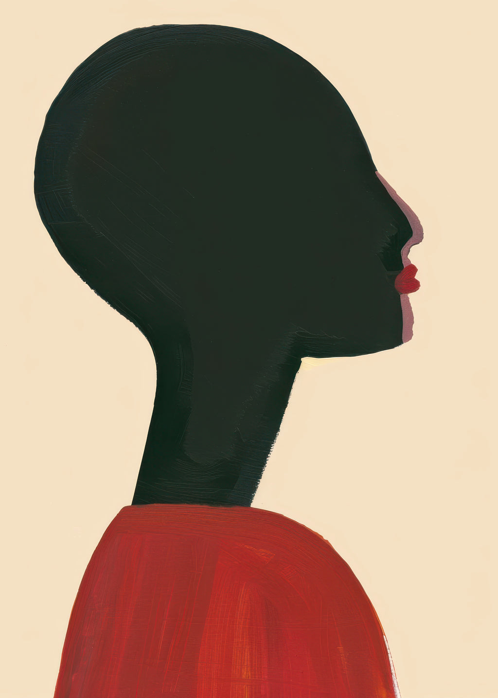 Profile in Red - Unframed art print