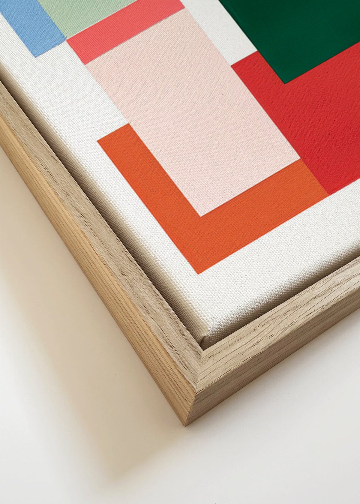 Obra abstrata com retângulos sobrepostos – Canvas detail