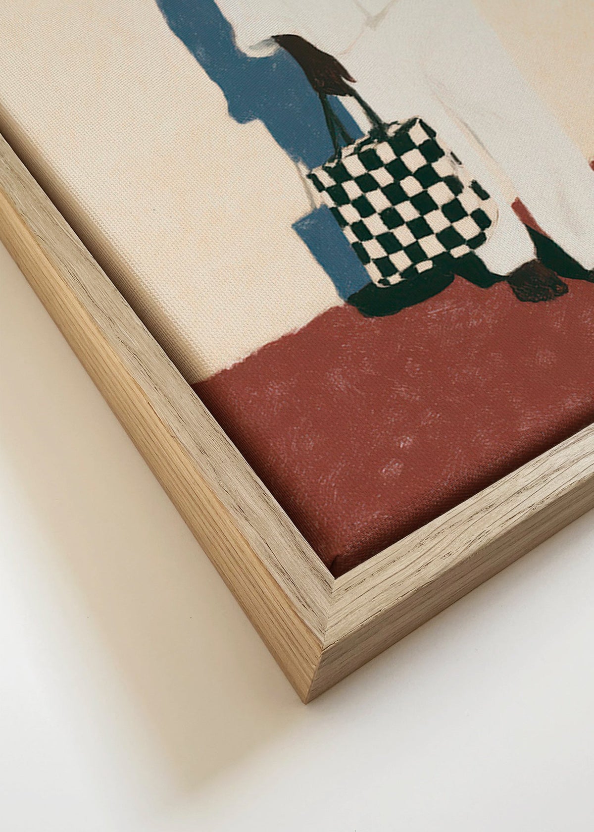 Design minimalista com figura de fato branco – Canvas detail