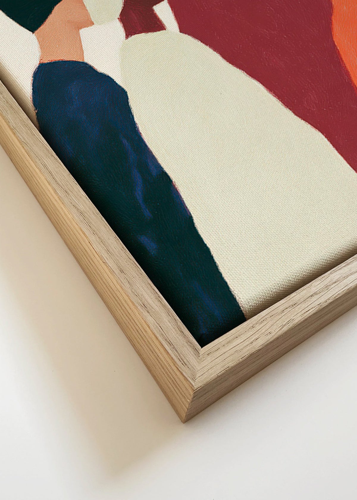 Ilustração de silhuetas em fila – Canvas detail