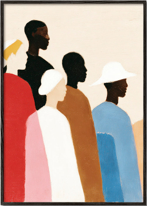 Arte abstrata com figuras alinhadas – Black Frame
