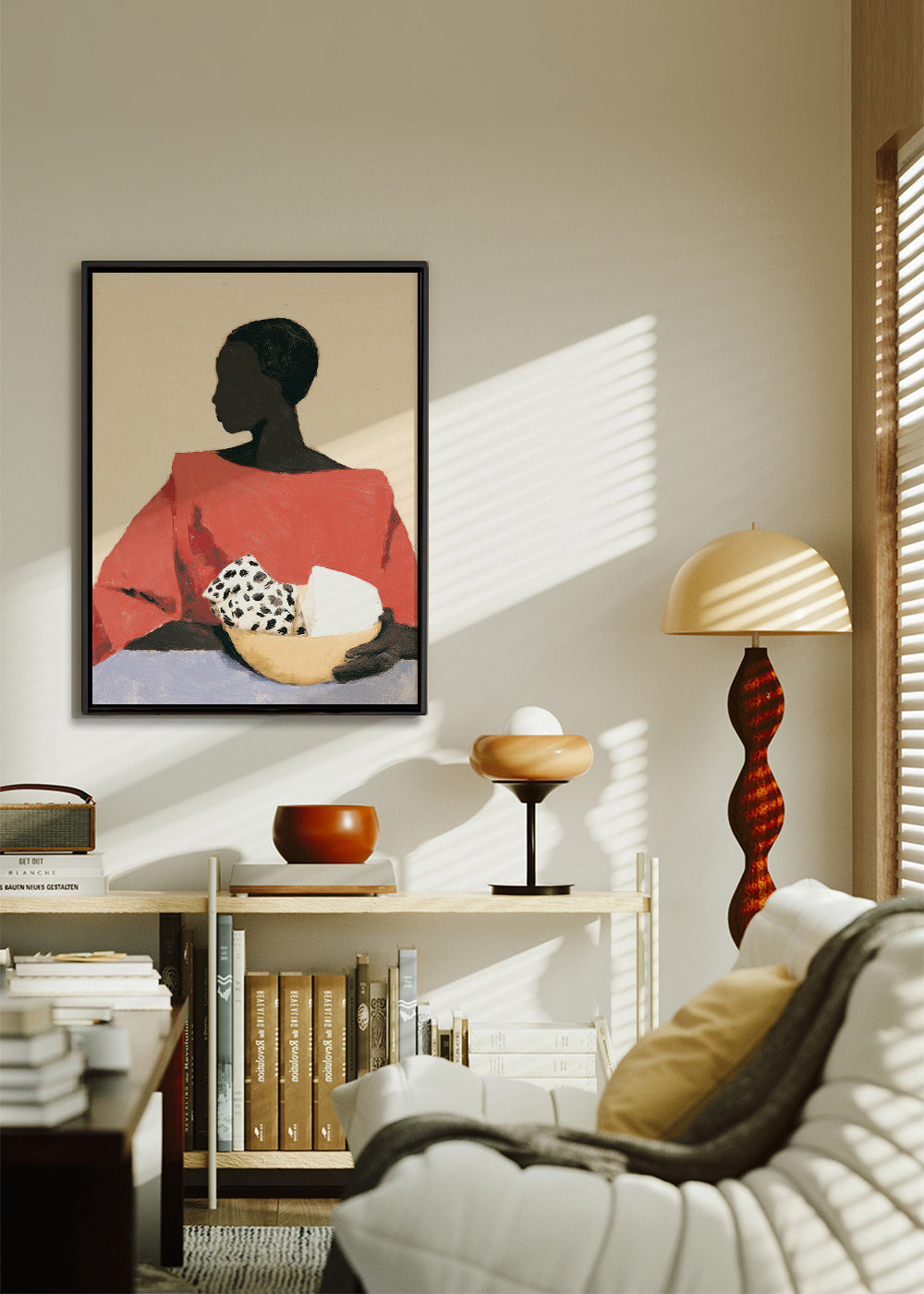 Arte para cozinha: mulher com tigela – Canvas1