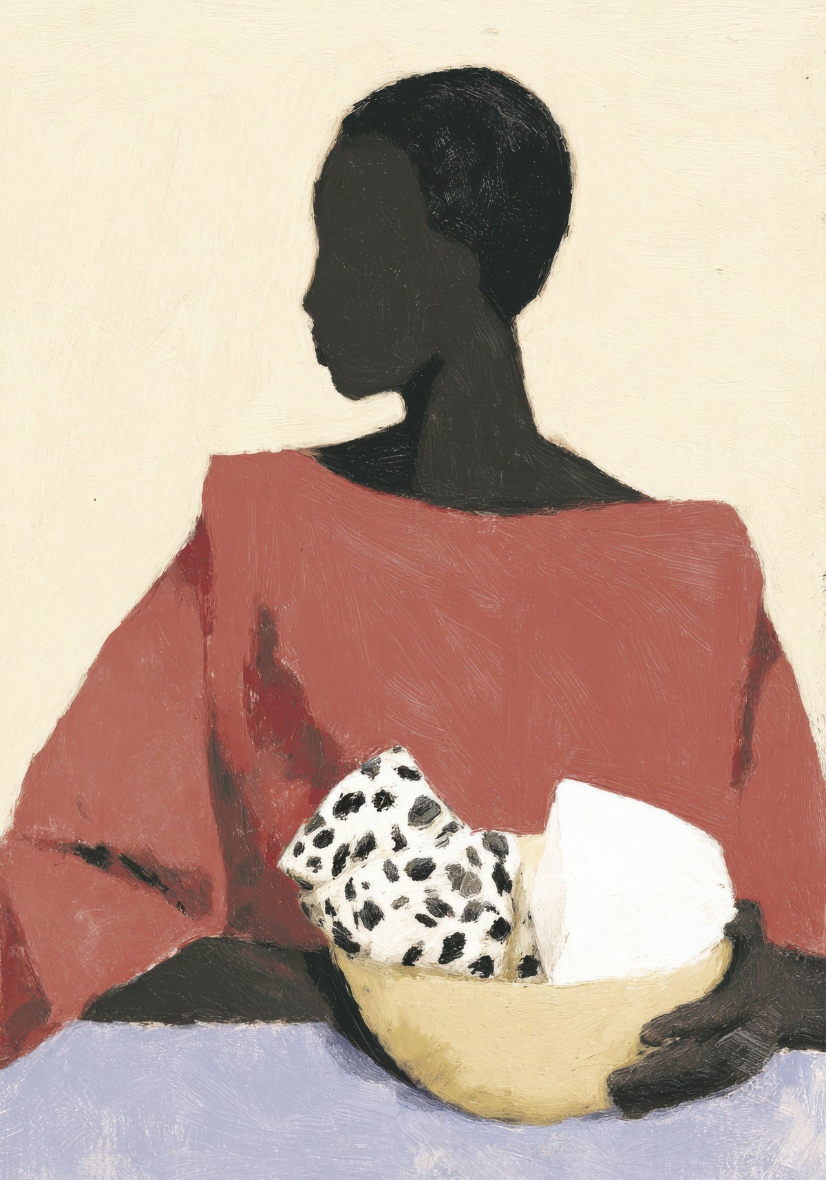 Lady with Bowl - Unframed art print