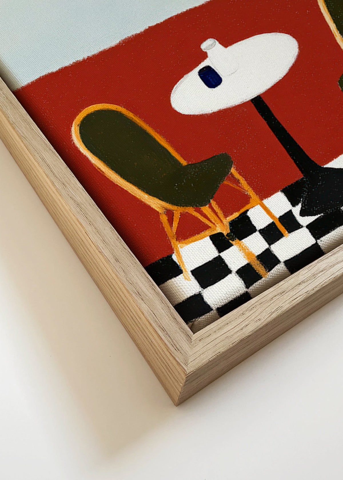 Arte para cozinha: varanda minimal com mesa – Canvas detail