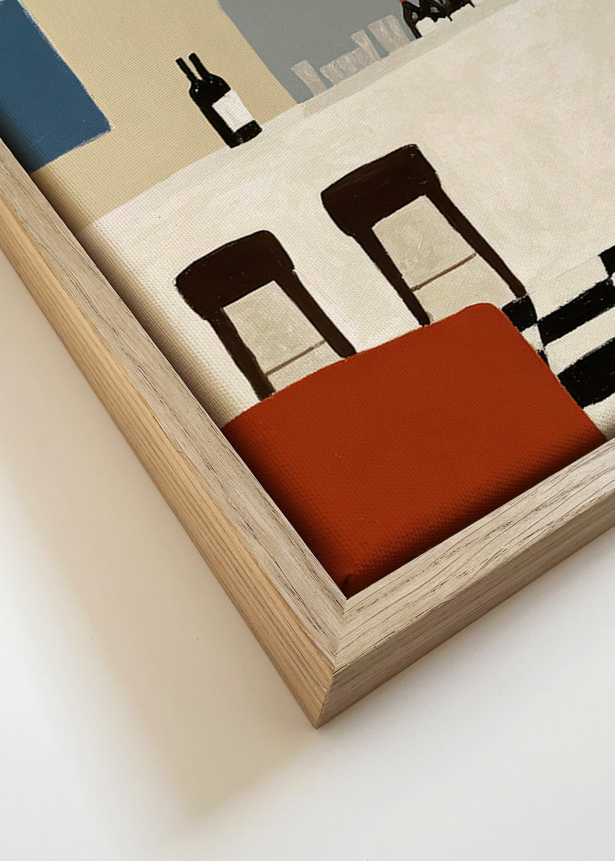Arte para cozinha com arco e bancada minimalista – Canvas detail