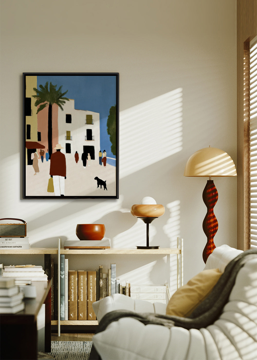 Arte para cozinha: Passeio mediterrâneo com palmeira – Canvas2