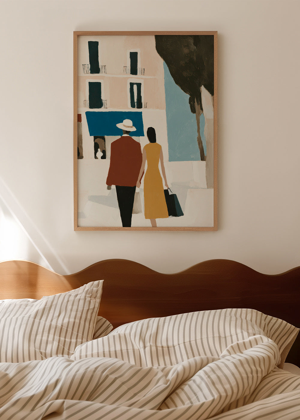 Ilustração de casal em fachada minimalista – Product1