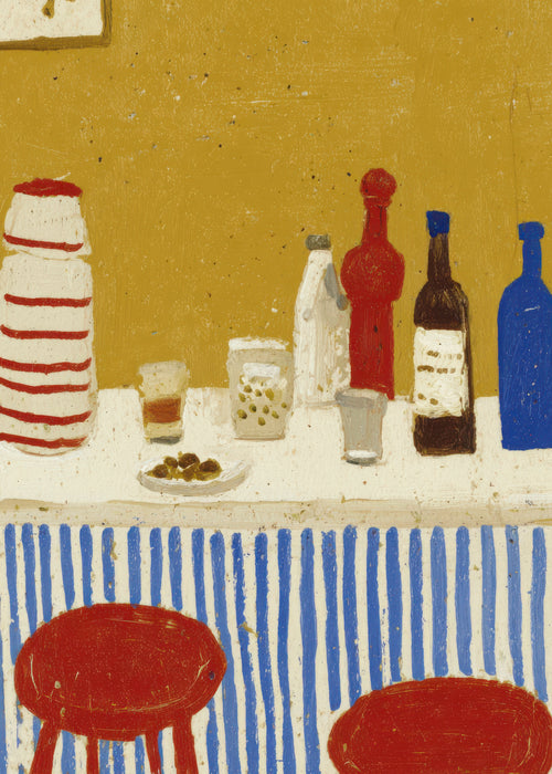 Blue Striped Bar - Unframed art print