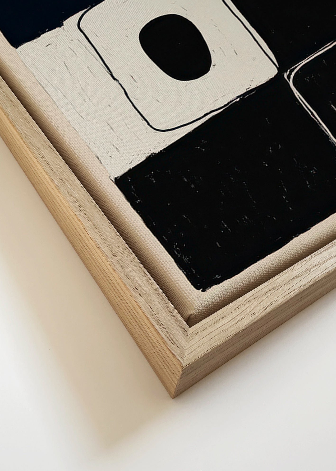 Quadro geométrico com blocos empilhados – Canvas detail