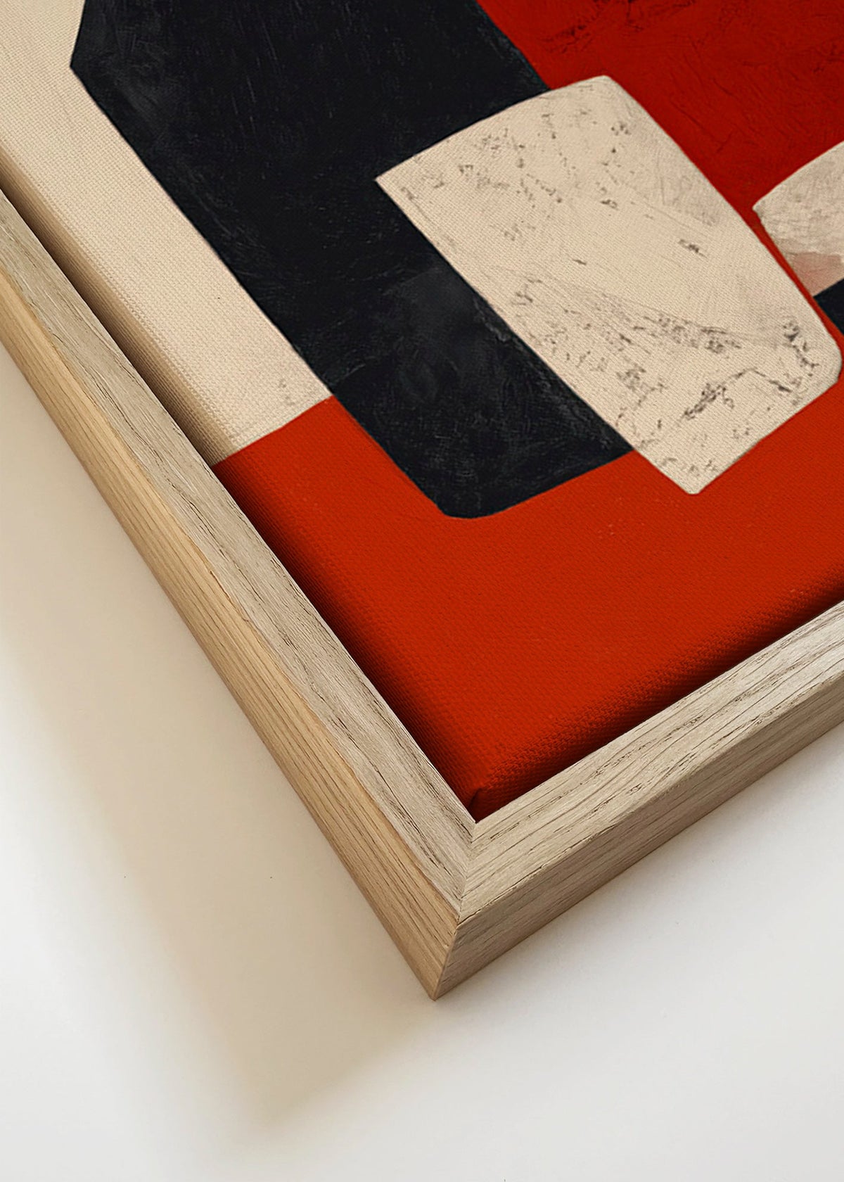 Arte para cozinha geométrica com garrafa e copos – Canvas detail