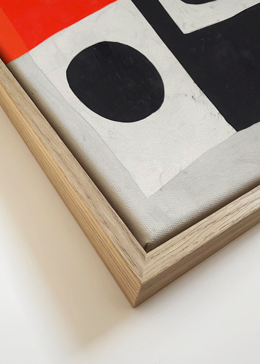 Quadro geométrico com blocos e círculos – Canvas detail