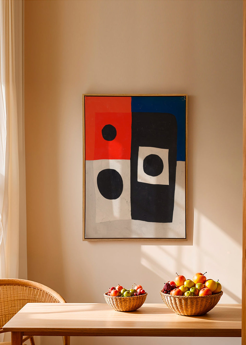 Quadro geométrico com blocos e círculos – Canvas2