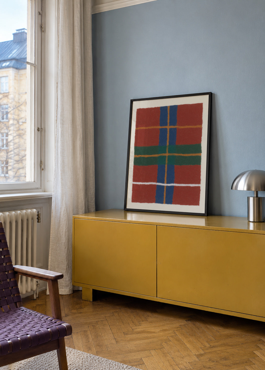 Tartan Study I - Framed poster in an interior