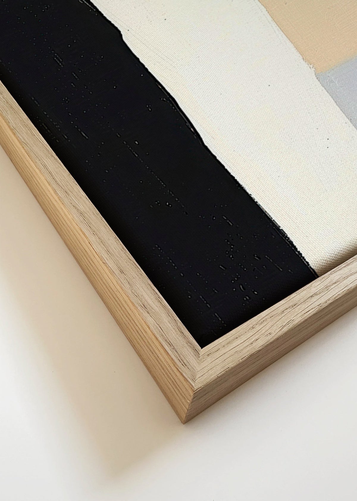 Arte abstrata em blocos verticais – Canvas detail