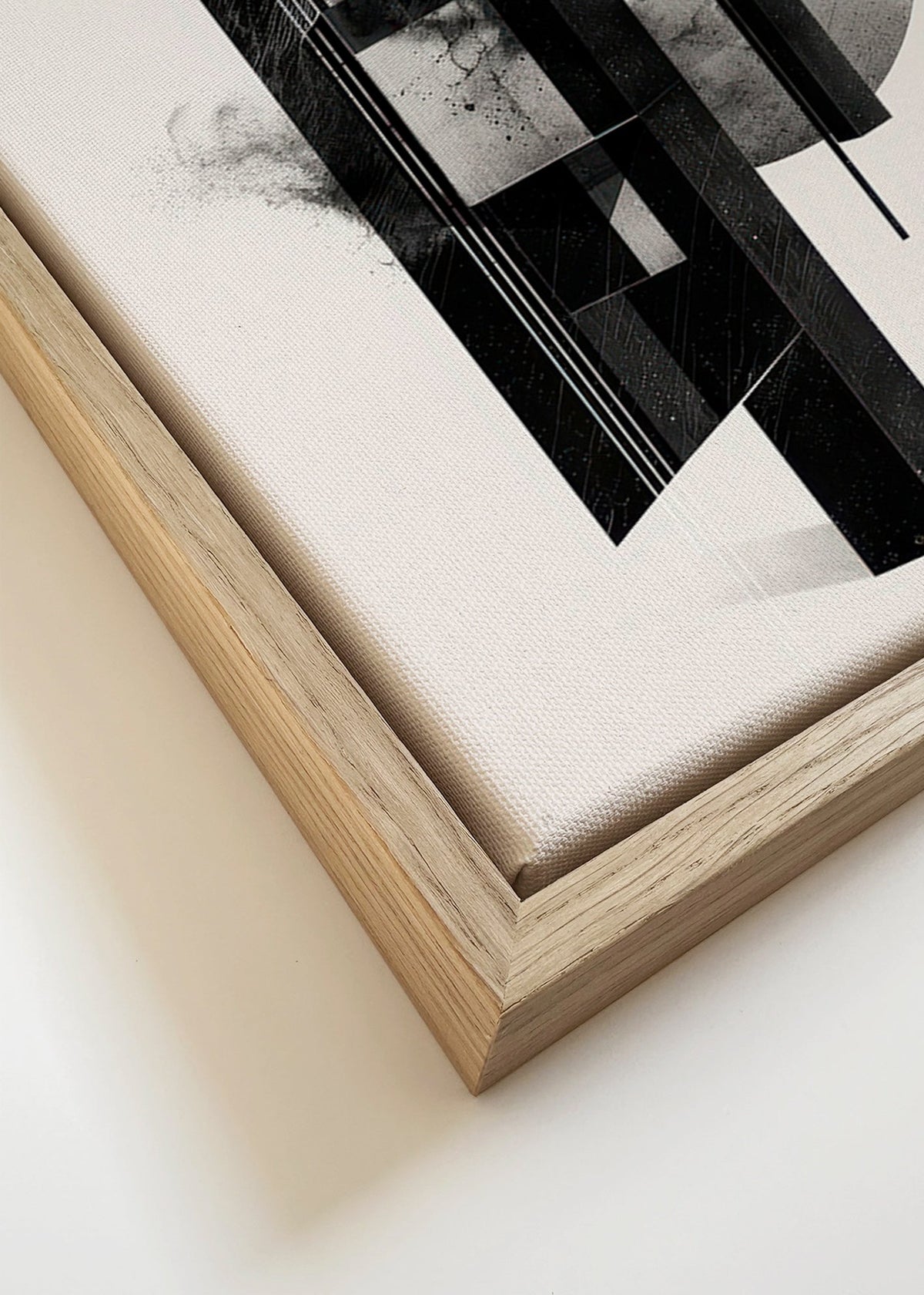Monólitos geométricos em preto e branco – Canvas detail