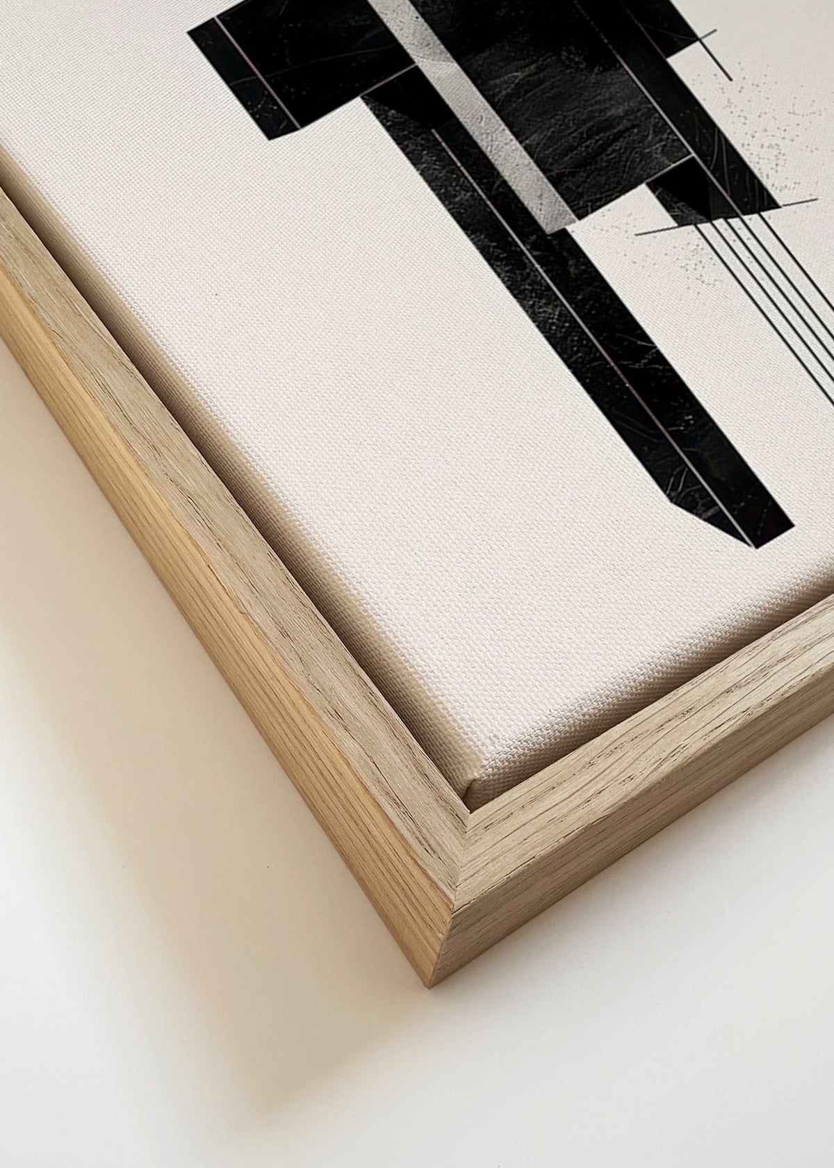 Poster geométrico Monólito preto – Canvas detail