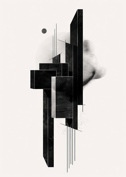 Poster geométrico Monólito preto