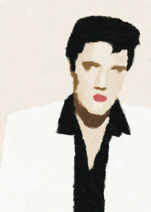 Ilustração retrato minimalista com expressão icónica