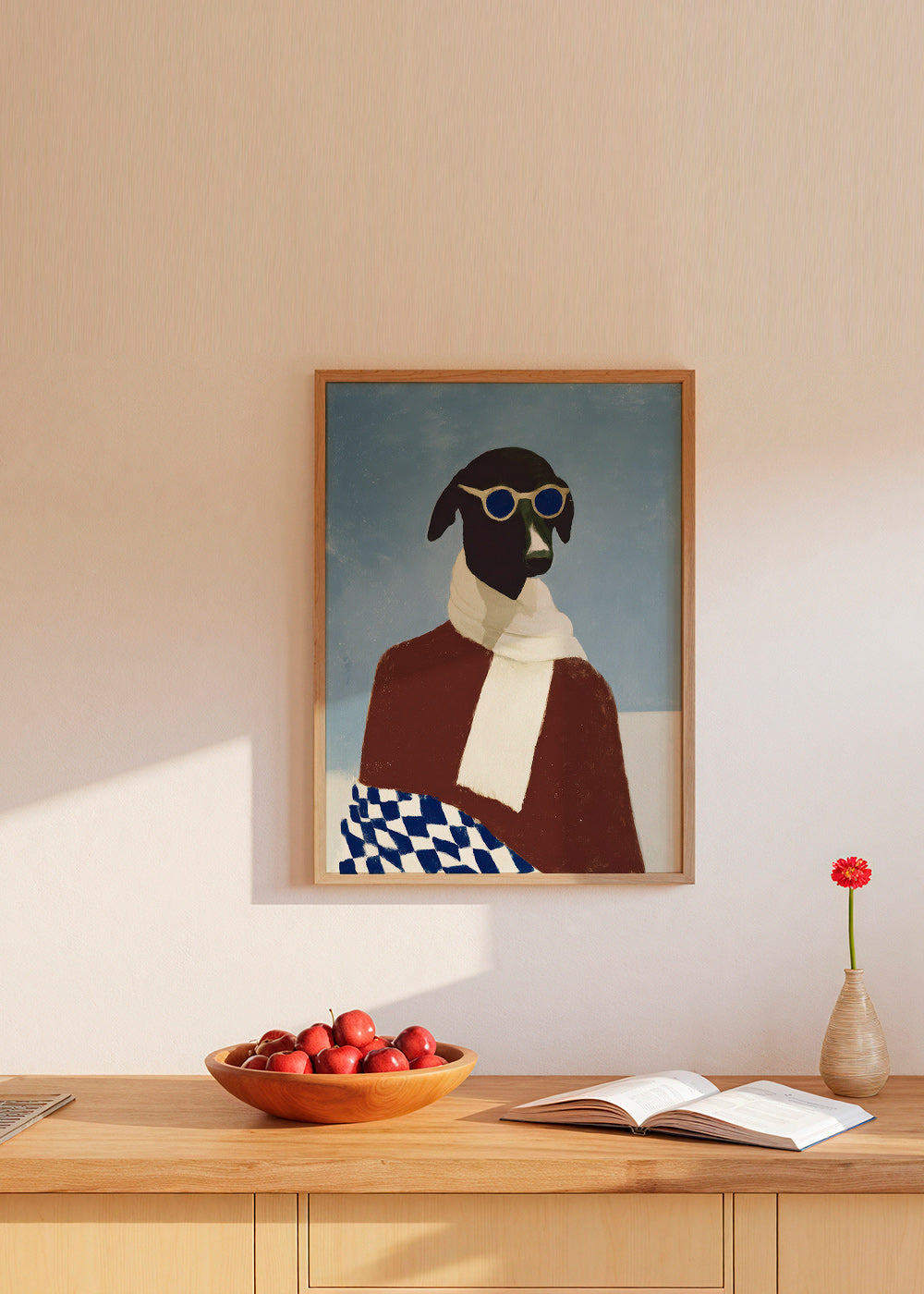 Quadro cão com cachecol de inverno – Product2